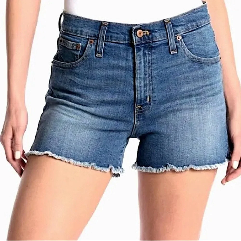 J.Crew Indigo Distressed Denim Shorts - Picture 1 of 5